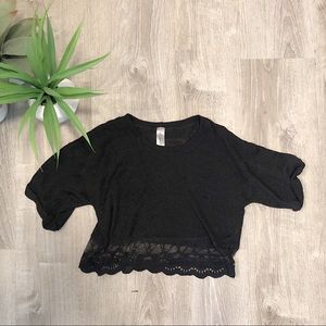Black crop top